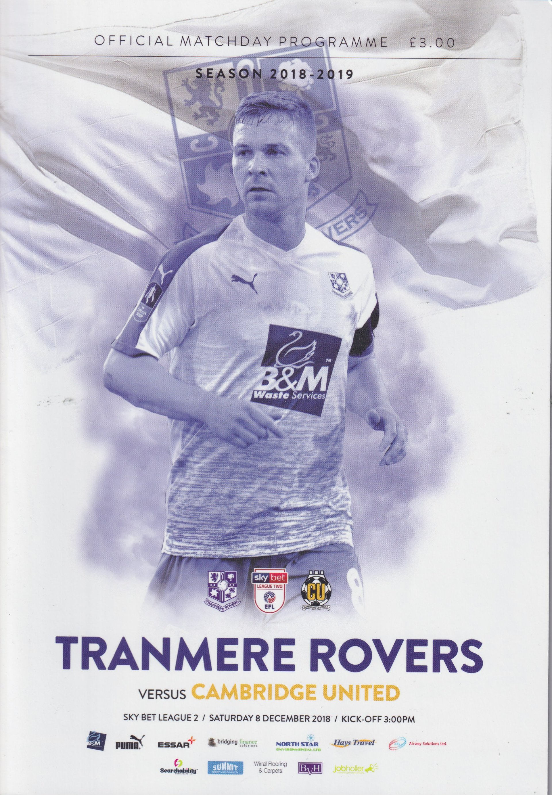 Tranmere Rovers v Cambridge United match programme